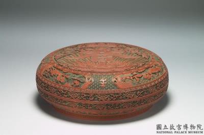 图片[2]-Carved polychrome lacquer box with a “chun (spring)” character and longevity symbols, Qing dynasty, Qianlong reign (1736-1795)-China Archive